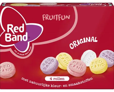 Zdjęcie produktu dla Red Band Fruit Fun Rolls Fruit Gummy 152g - Owocowa przekąska dla dzieci i dorosłych