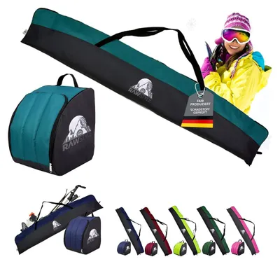 Obrázek produktu pro Lyžařský vak a vak na lyžařské boty - Voděodolný - Cordura - 160 nebo 180 cm - Sada