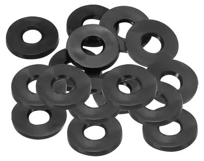 Produktbild von 16 Gummiringe, schwarz, 6 mm Innendurchmesser, 14 mm Außendurchmesser, 2,5 mm dick
