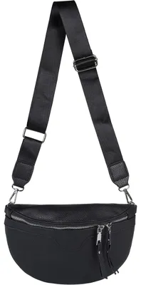 Produktbild von styleBREAKER Damen Umhängetasche in Halbmond Form, abnehmbarer verstellbarer Schultergurt, Einfarbige Handtasche 02012380