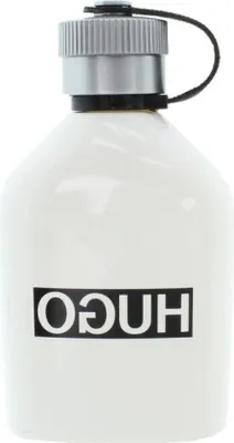A white bottle of Hugo Boss Reversed Eau de Toilette for men.