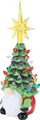 Produktbild von Weihnachtsbaum-Zwerg-Dekoration, beleuchtete Harz-Zwergfigur, Stressabbau-Ornament für das Heimbüro