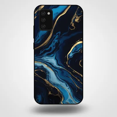Obrázok produktu pre Smartphonica Puzdro na telefón pre Samsung Galaxy A03s s mramorovou potlačou - Zadný kryt z TPU s mramorovým dizajnom - Gold Blue