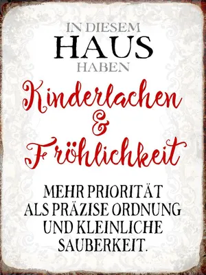 Produktbild von vianmo Holzschild 40x30 cm in diesem Haus Kinderlachen