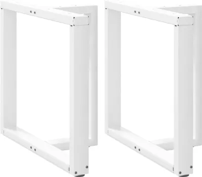 Obrázek produktu pro Nohy k jídelnímu stolu ve tvaru T, 2 ks, bílé, 70 x 35 x (72-73) cm, ocel