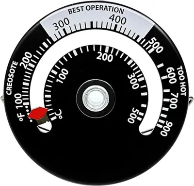 Produktbild von Magnetisches Ofenthermometer, Holzofenthermometer, Ofenrohrthermometer für Holzschornsteinrohre, Ofentemperaturanzeige