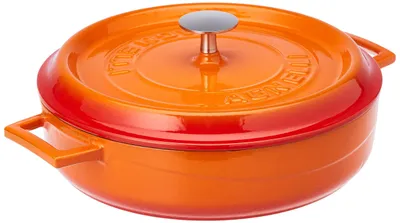 Schmortopf 28 cm, 3,4 L, oval, Gusseisen, orange