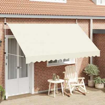 Image de vidaXL Store rétractable manuel 350 cm blanc crème