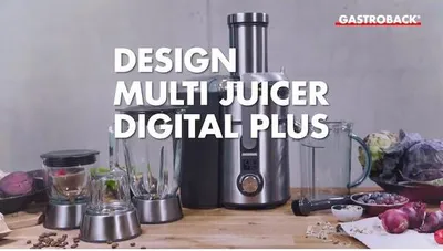 Produktbild von Gastroback Design Digital Plus, Langsamer Entsafter, Schwarz, Edelstahl, 1,25 l, 2 l, 0,5 l, 1,5 l