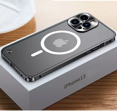 Obrázek produktu pro Kovový magnetický Magsafe kryt na Apple iPhone 14, černý