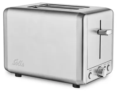 Produktbild von Solis Zwei-Schlitz Toaster, 6 Stufen, Krümelschublade, silber