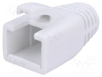 Imagen del producto de 3 protectores para conectores RJ45 de 8 mm, modelo MP0035W, conectores RJ