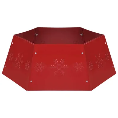 Image de vidaXL Jupe de sapin de Noël rouge Ø68x25 cm