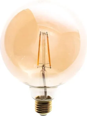 Zdjęcie produktu dla Żarówka LED z żarnikiem 6 W G125 E27 2700 K bursztynowa