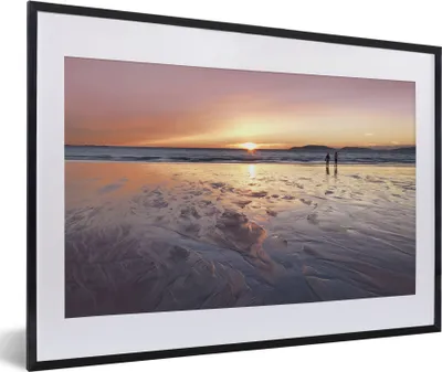 Produktbild von MuchoWow® MuchoWow® Gerahmtes Poster Strand - Sonne - Meer 60x40 cm - Poster mit zchwarzem Bilderrahmen - Schlafzimmer - Plakat in Rahmen - Drucken