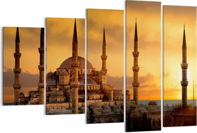 Produktbild von Bild auf Leinwand - Leinwandbild - Sonnenuntergang istanbul türkei reise - 150x100cm - Wand Bild - Wanddeko - Leinwanddruck - Bilder - Kunstdruck - Leinwand bilder - Wandkunst - EG150x100-2846