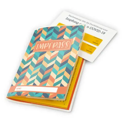Produktbild von itenga Design Impfpasshülle Motiv Streifen bunt