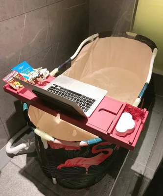 Produktbild von Famanu Faltbadewanne - Tragbare Badewanne für Erwachsene - Aufblasbare Badewanne