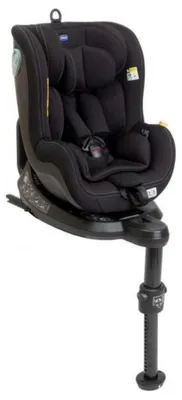 Produktbild von Chicco Seat2Fit i-Size Kindersitz Black – 360° drehbarer Autositz mit ISOFIX und Stützfuß, lange rückwärtsgerichtet, mitwachsend vom Baby bis Kleinkind