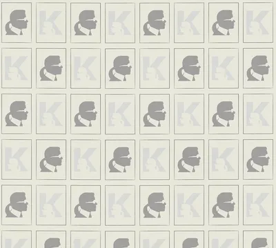 Produktbild von Karl Lagerfeld Wallpaper Designertapete Kameo Luxustapete Vliestapete weiß grau silber metallic 10,05 m x 0,53 m