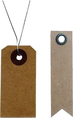 Zdjęcie produktu dla Etykiety Kraft z drutem - 4 x 2 cm + 20 etykiet Kraft z proporczykami