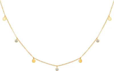 Produktbild von cai Collier 925/- Sterling Silber 40+5cm gelb Zirkonia weiß 358250307-45-1