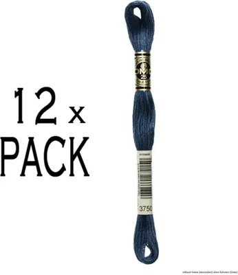 Produktbild von 12x DMC Stickgarn Mouline Special 117MC -3750, 6-fädig, 8m, VPE