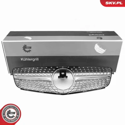 Obrázok produktu pre ESEN SKV 66SKV518 Predná maska chladiča, vhodná pre MERCEDES-BENZ trieda C, sedan (W204), strieborná
