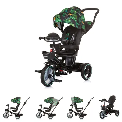 Zdjęcie produktu dla Rower trójkołowy Chipolino Be Active 2 w 1 obracane siedzisko muzyka światło obracane zielony