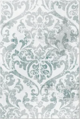Produktbild von Flecken und Ornamente im Vintage-Stil – Vinyl Fußmatte – 60x90 cm – Rutschfest, Pflegeleicht & Langlebig