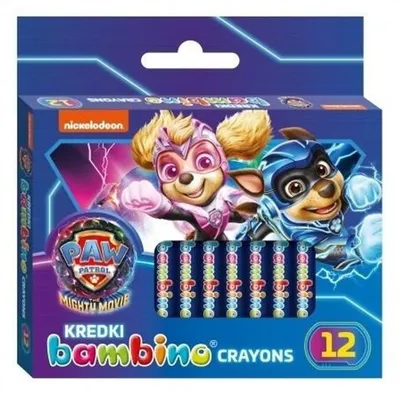 Zdjęcie produktu dla Kredki z glinki kaolinowej 12 kolorów Psi Patrol Bambino