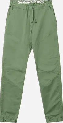 Grüne Kletterhose "Roy" von Looking for Wild mit elastischem Bund und Bündchen.