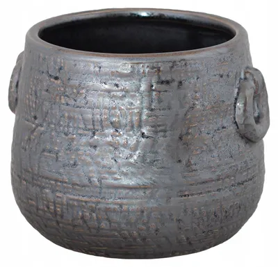 Produktbild von Skandi.pl Inka Keramiktopf Retro Silber Ø 12cm
