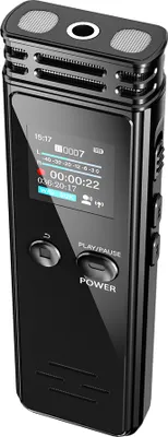 Obrázek produktu pro Digitální diktafon, 8 GB, aktivovaná funkce nahrávání a přehrávání s mikrofonem a reproduktorem, vysoká kapacita záznamu 1536 KBPS, ochrana heslem, TFT displej, nabíjení přes USB pro přednášky, schůzky, diskuse ve třídě