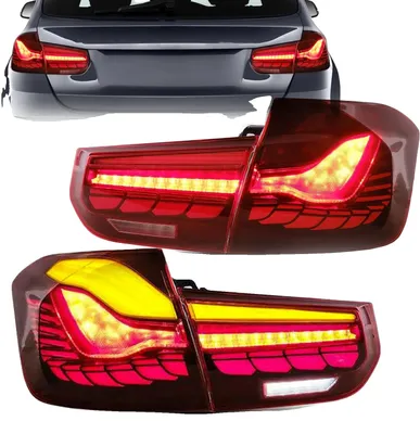Obrázok produktu pre Zadné svetlá, kompatibilné s modelovou radou BMW 3, LED osvetlenie, sekvenčné smerovky, červené