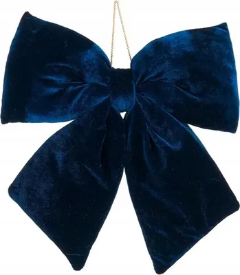 Image de Noeud de Noël bleu marine grand 34 cm 1p.