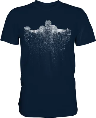 Produktbild von American Football T-Shirt Football Quarterback Touchdown – Navy / 4XL
