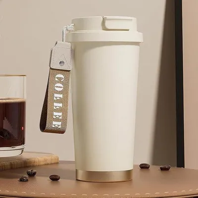Obrázek produktu pro Dvoustěnný cestovní hrnek o objemu 0,53 litru, bez BPA, s míchátkem, s těsně přiléhajícím víčkem