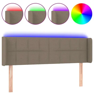 Produktbild von vidaXL LED Kopfteil Taupe 147x16x78/88 cm Stoff