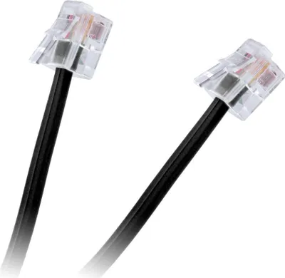Obrázok produktu pre TEL0033A-2 Telefónny kábel (telefón-telefón), čierny, 2 m