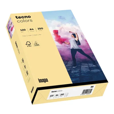 Obrázok produktu pre tecno kopírovací papier farby svetlý kamzík DIN A4 120 g/m² 250 listov