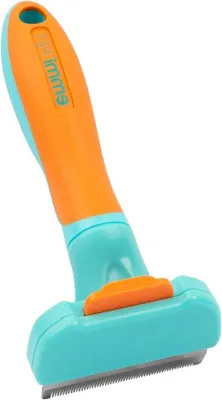 Image de Brosse double face en poils synthétiques pour crinière de cheval, avec dispositif pour éliminer le sous-poil et les nœuds