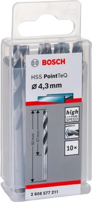 Immagine prodotto di Trapano elicoidale Bosch PointTeQ 4,3 mm