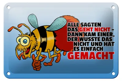 Produktbild von Blechschild Spruch 18x12cm Alle sagten das geht nicht