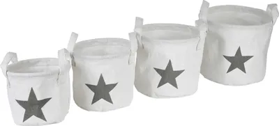 Produktbild von Korb-Set Stern, 4-teilig, weiß