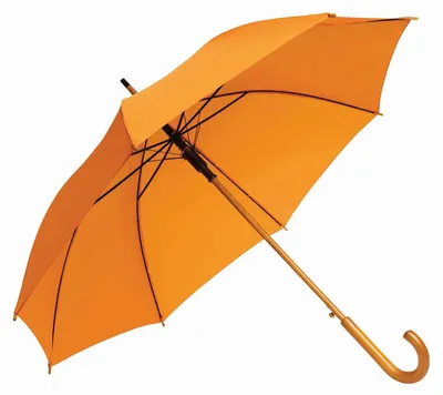 Produktbild von L-Merch - "Tango" Holzgriff Automatisch Stockschirm LT5560 (89 cm x 103 cm) (Orange)