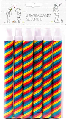 Obrázek produktu pro 6 barevných foukacích trubek – sada 6 kusů Sarbacanes – jednotná velikost