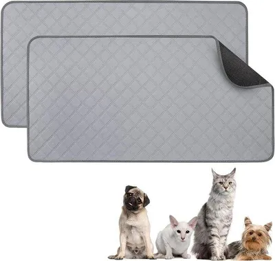 Produktbild von Famanu Waschbare Plaspads für Hunde - 2 Stück - Grau - 120 x 60 cm