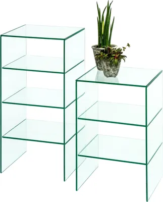 Zdjęcie produktu dla Ablageregal >7215< in Klarglas, Glas - 40x80x40cm (BxHxT)