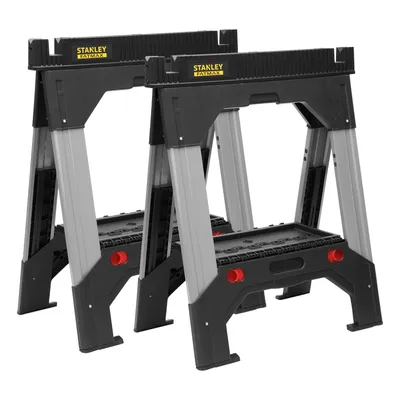 Image de STANLEY Lot de 2 tréteaux bi-matière ajustables FatMax